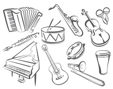 Musical instruments clipart