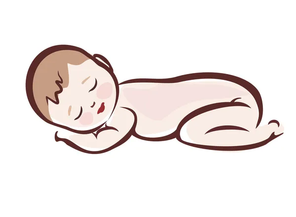 Baby Slapen — Stockvector