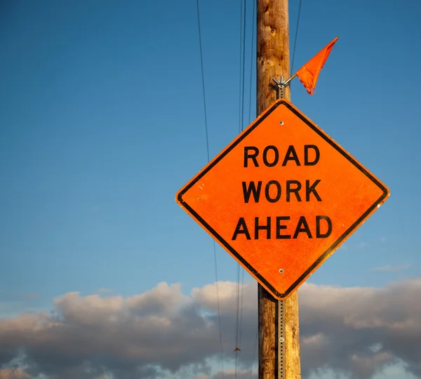 stock image Road Work Ahead Sign