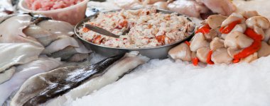 Fresh Seafood on Ice clipart