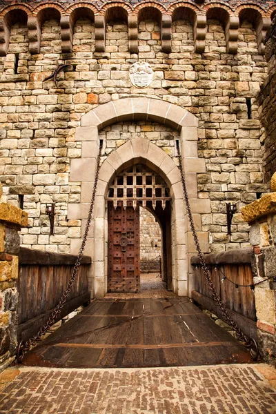 Drawbridge to Castle Door — Stock Photo, Image