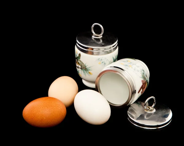 Яйця з Англійська Coddlers — стокове фото