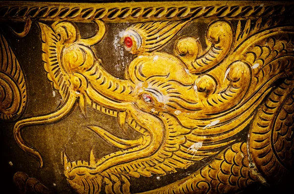 Chinese stijl draak standbeeld textuur achtergrond. — Stockfoto