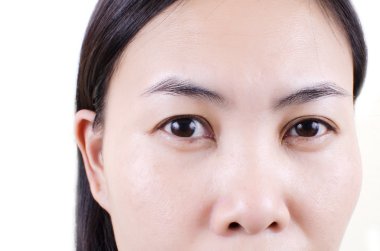 Close up Asian woman face. clipart