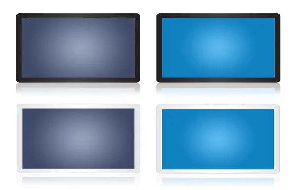 Black and white tablet isolate on the white. — Stock Photo, Image