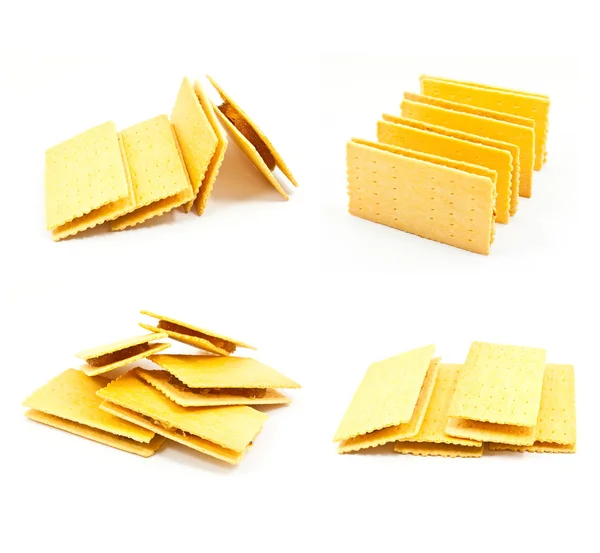 Set di Cracker isolato . — Foto Stock