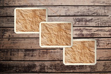 ahşap doku arka planda Vintage Fotoğraf Çerçevesi.