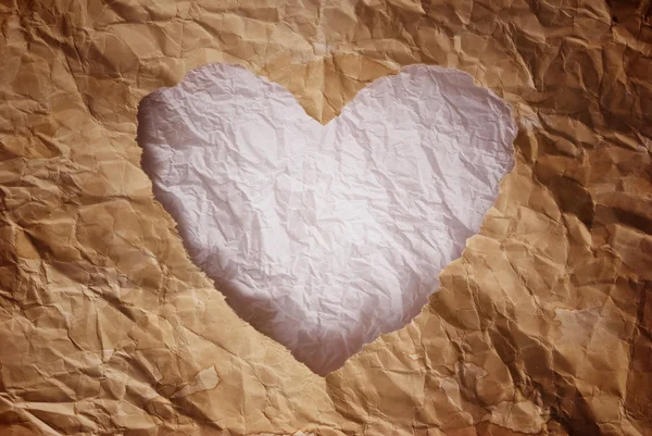 Серце Вінтажний фон текстури паперу . — стокове фото