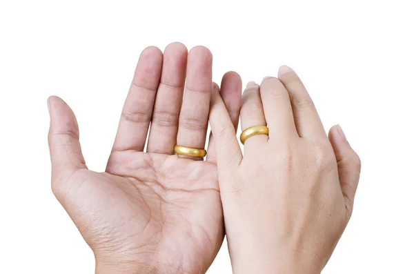 Zwei-Hand-Berührung für Liebe Konzept. — Stockfoto