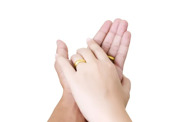 Tacto de dos manos para concepto de amor . —  Fotos de Stock