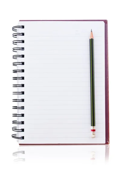 Elszigetelt a fehér notebook. — Stock Fotó