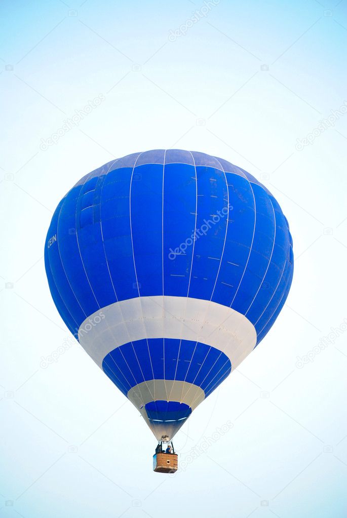 Hot air balloon on the sky.