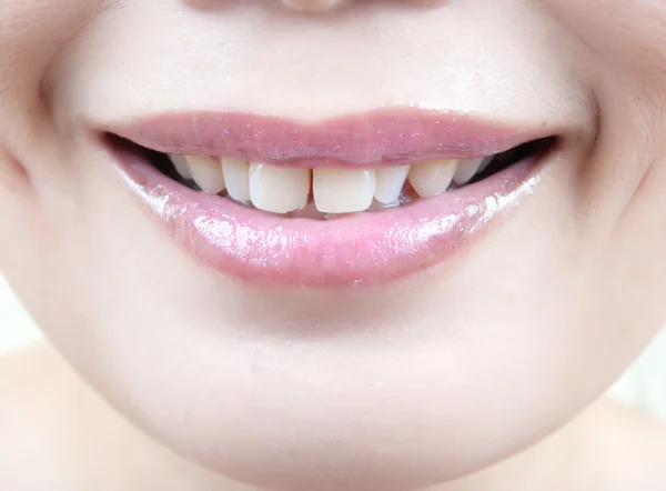 Lips of an Asian young woman. — Stock Photo, Image