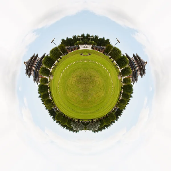 Cirkel panorama av kinesiska tempel. — Stockfoto
