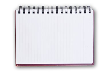 Notebook isolated on the white. clipart