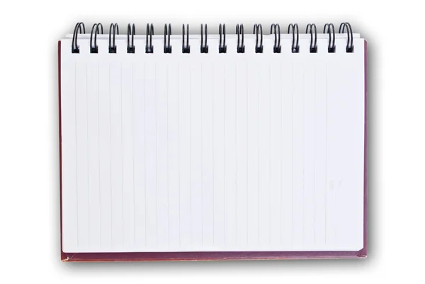 Notebook isolado no branco . — Fotografia de Stock