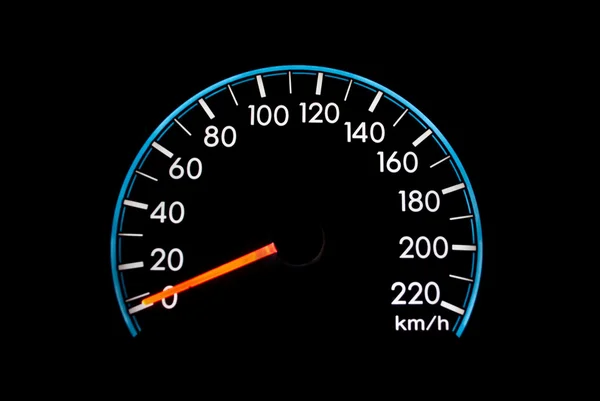 Speedometer isolated on the black. — Stock Photo, Image