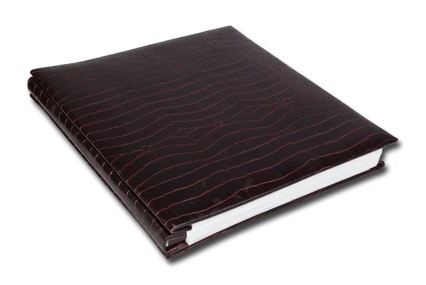 Elszigetelt fehér krokodil notebook. — Stock Fotó