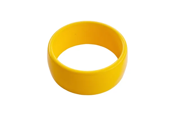Yellow bracelet isolated on the white. — Stock Photo, Image