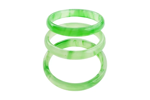 Зелений браслет ізольований на білому . — стокове фото
