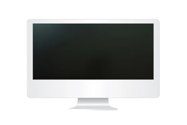 白い背景で隔離のコンピューターのモニター. — ストック写真