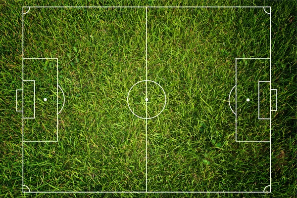 Fußballfeld Textur mit Gras. — Stockfoto