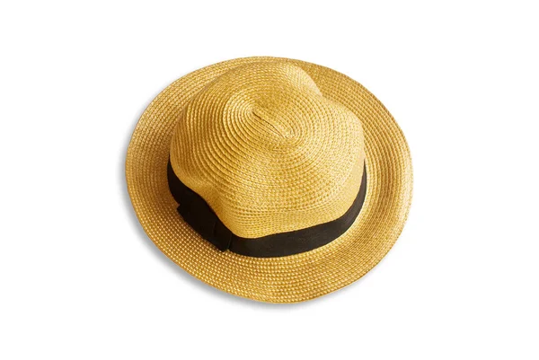 Reed hat isolated on the white. — Stock Photo, Image