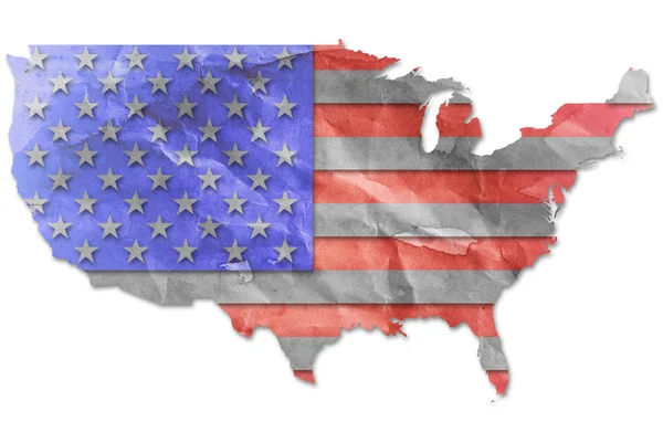 グランジ紙のヴィンテージのアメリカ国旗. — ストック写真
