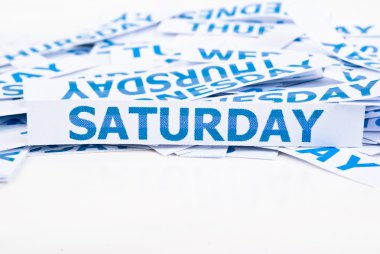 Saturday word texture background. clipart