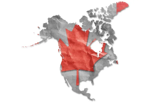 Vintage Kanada Flagge Papier grunge. — Stockfoto