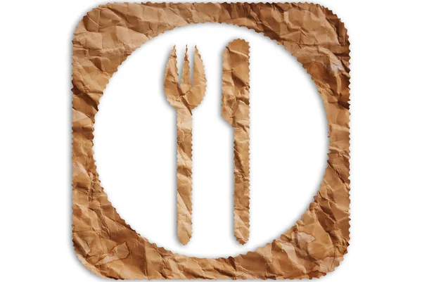 Vintage Restaurant Symbol isoliert auf der weißen. — Stockfoto