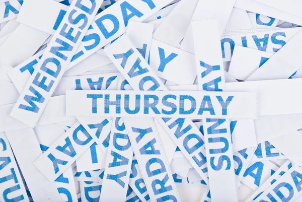 Thursday word texture background. — Stock Photo, Image