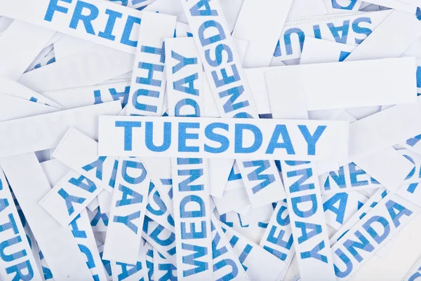 Tuesday word texture background. — Stock Photo, Image