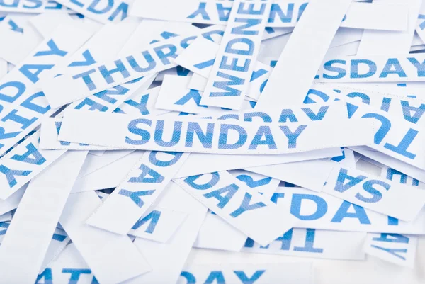 Vasárnapi szó háttér textúra. — Stock Fotó