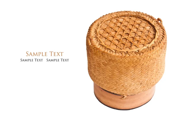 Textura de bambu para arroz isolado no branco . — Fotografia de Stock