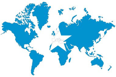 Dünya harita arka plan bayrak ile.