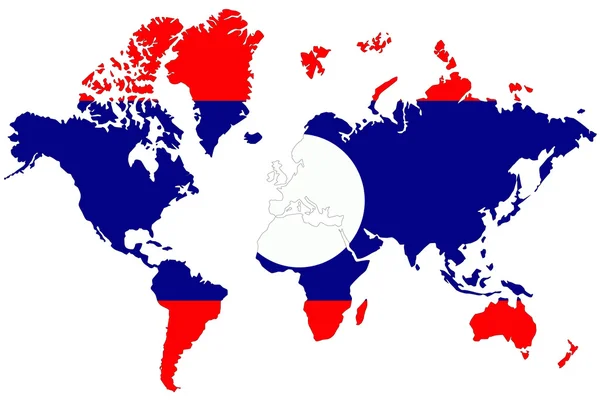 Pozadí mapy světa s příznakem. — Stock fotografie