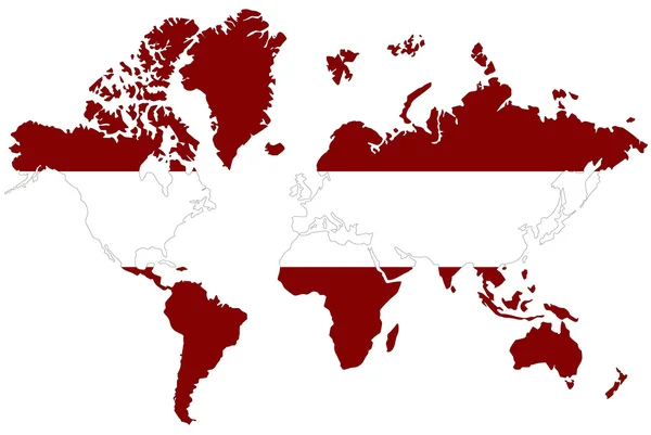 Карта мира фон с флагом . — стоковое фото