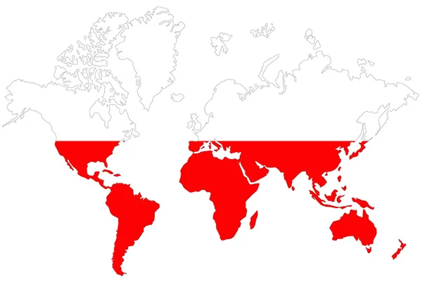 Dünya harita arka plan bayrak ile. — Stok fotoğraf