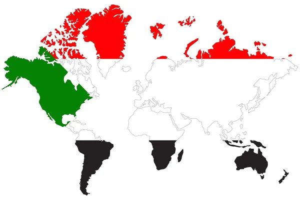 Mapa do mundo fundo com bandeira . — Fotografia de Stock