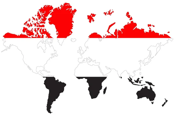 Weltkarte Hintergrund mit Fahne. — Stockfoto