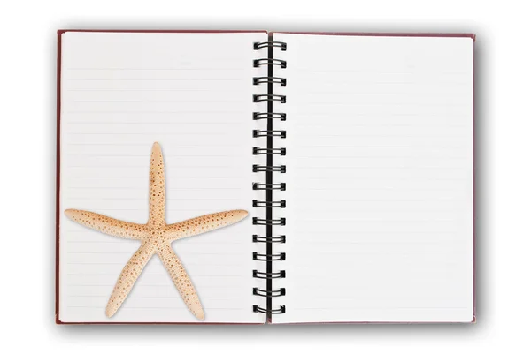 Puste notebooka na białym tle. — Zdjęcie stockowe