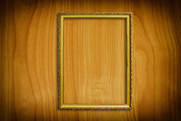 Moldura fotográfica na textura da madeira . — Fotografia de Stock
