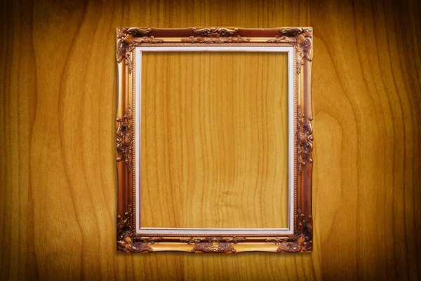 Fotorámeček na texturu dřeva. — Stock fotografie