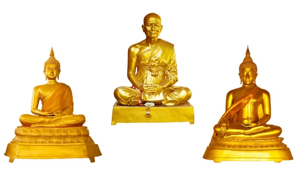 부처님의 금 이미지는 흰색 절연. — 스톡 사진