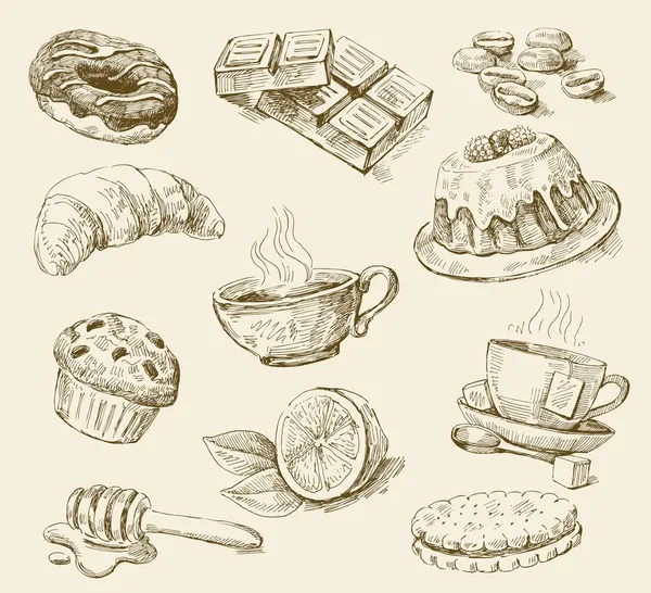 Ensemble de nourriture — Image vectorielle