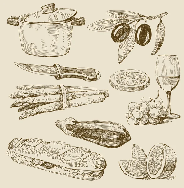 Кухонный набор — стоковый вектор