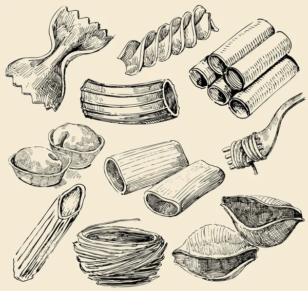 Formes de pâtes — Image vectorielle