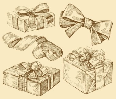 Set of vector gift boxes clipart