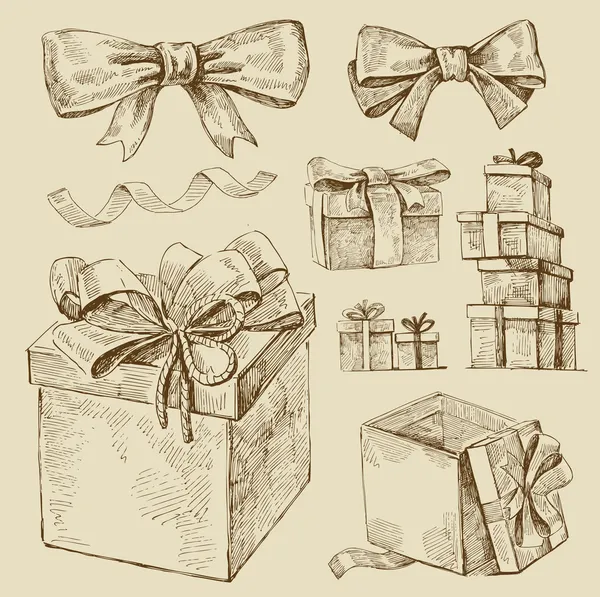 Conjunto de cajas de regalo vectoriales — Archivo Imágenes Vectoriales